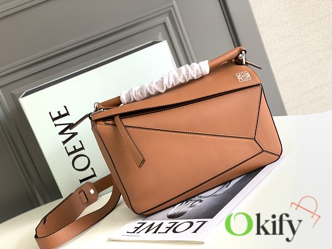 Okify Loewe Puzzle Bag In Brown 29x19.5x14cm - 1