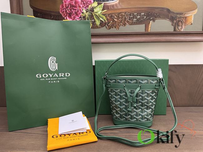 Okify Goyard Petit Flot Bag In Green 17.5x12x10cm  - 1