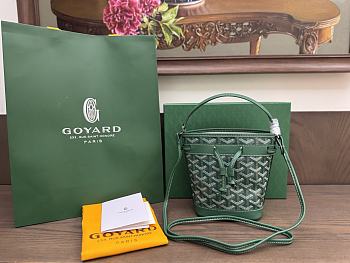 Okify Goyard Petit Flot Bag In Green 17.5x12x10cm 