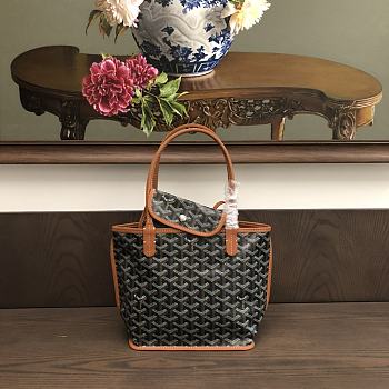 Okify Goyard Anjou Mini Bag In Black And Tan 20x20x10cm 