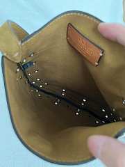 Okify Valentino Nellcôte Bag With Fringes In Suede Brown 20x20x3cm  - 2