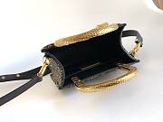 Okify Bvlgari Serpentine Mini Crystal Tote Bag In Black 13x17.5x5.5cm  - 5