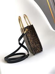 Okify Bvlgari Serpentine Mini Crystal Tote Bag In Black 13x17.5x5.5cm  - 4