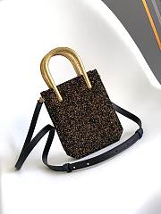 Okify Bvlgari Serpentine Mini Crystal Tote Bag In Black 13x17.5x5.5cm  - 3