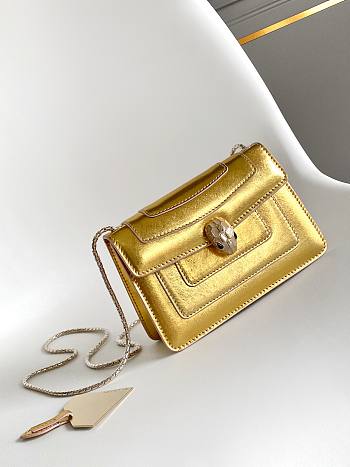 Okify Bvlgari Serpenti Forever Bag In Gold 17x11x5cm