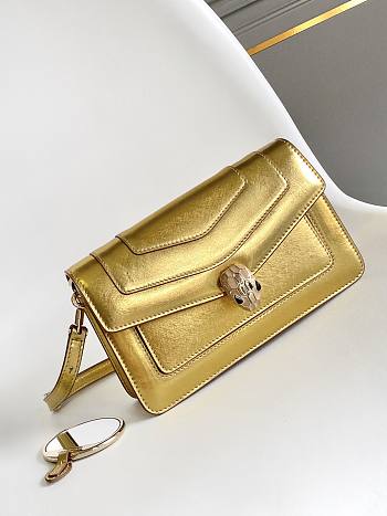 Okify Bvlgari Serpenti Forever Bag In Gold 22x13x5.5cm