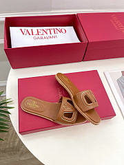 Okify Valentino Roman Stud Brown Slides EU35-43 - 5