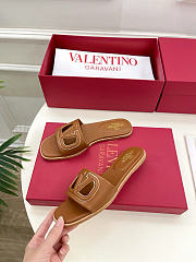 Okify Valentino Roman Stud Brown Slides EU35-43 - 4