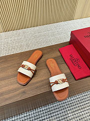 Okify Valentino Raffia Brown Slides EU35-42 - 3