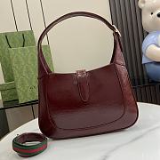 Okify Gucci Jackie 1961 Bag In Red Burgundy Wrinkled Paint 27.5x19x4cm  - 5
