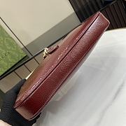 Okify Gucci Jackie 1961 Bag In Red Burgundy Wrinkled Paint 27.5x19x4cm  - 3