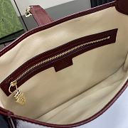 Okify Gucci Jackie 1961 Bag In Red Burgundy Wrinkled Paint 27.5x19x4cm  - 2