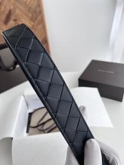 Okify Bottega Veneta Black Belt 35mm With Silver Hardware - 5