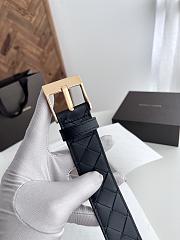 Okify Bottega Veneta Black Belt 35mm With Gold Hardware - 3