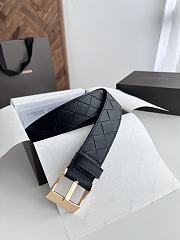 Okify Bottega Veneta Black Belt 35mm With Gold Hardware - 2