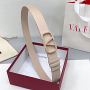 Okify Valentino Full Beige Belt 30mm  - 1