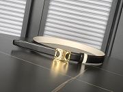 Okify Celine Black Belt With A Little White 25mm - 6