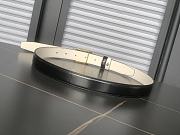 Okify Celine Black Belt With A Little White 25mm - 5