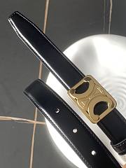 Okify Celine Black Belt With A Little White 25mm - 4