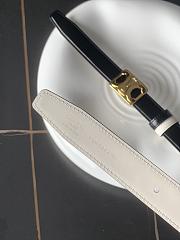 Okify Celine Black Belt With A Little White 25mm - 3