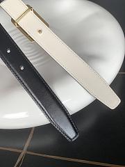 Okify Celine Black Belt With A Little White 25mm - 2