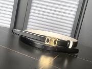 Okify Celine Black Belt With A Little White 25mm - 1