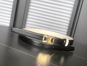 Okify Celine Black Belt With A Little White 25mm