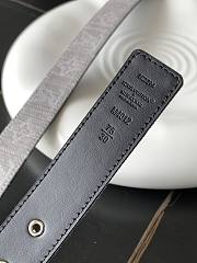 Okify Louis Vuitton Denim Gray Belt With Silver Hardware 30mm - 5
