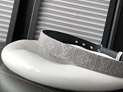 Okify Louis Vuitton Denim Gray Belt With Silver Hardware 30mm - 4