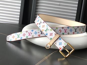 Okify Louis Vuitton x TM Belt In White 30mm