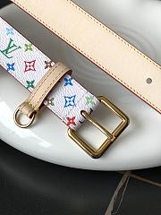 Okify Louis Vuitton x TM Belt In White 30mm - 5