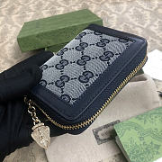 Okify Gucci Small Navy Wallet 11.5x9x2cm - 4