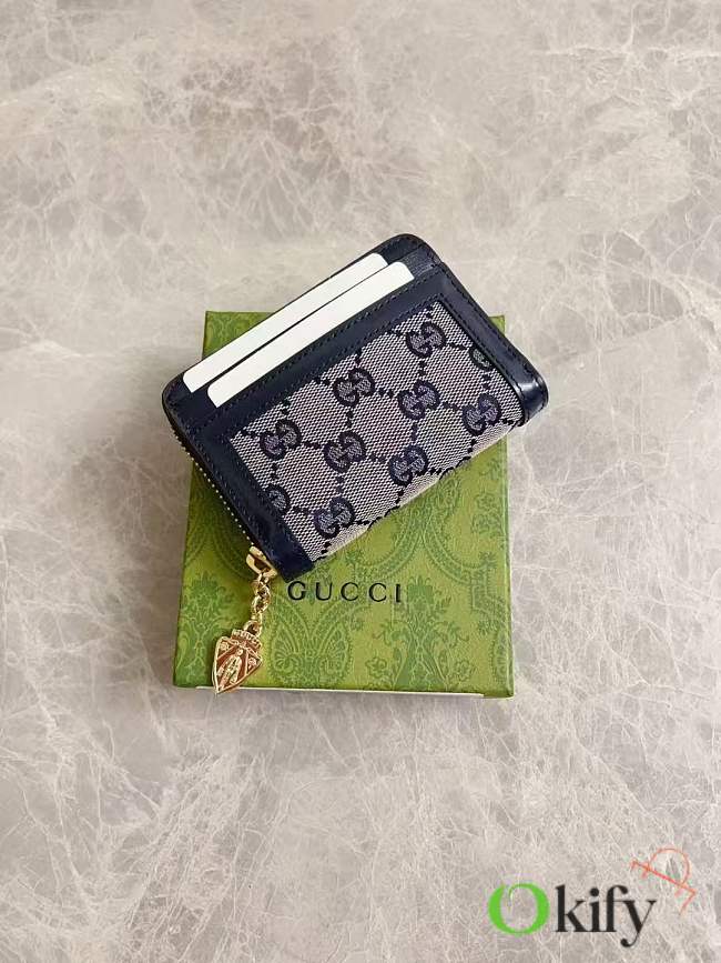 Okify Gucci Small Navy Wallet 11.5x9x2cm - 1