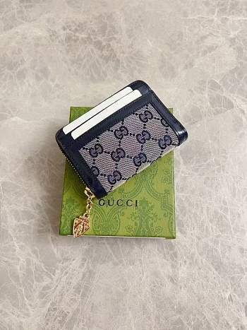Okify Gucci Small Navy Wallet 11.5x9x2cm