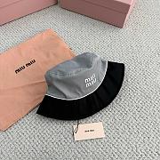 Okify MiuMiu Black/Gray Nylon Bucket Hat  - 4