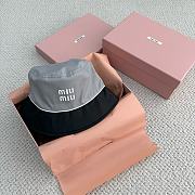 Okify MiuMiu Black/Gray Nylon Bucket Hat  - 2