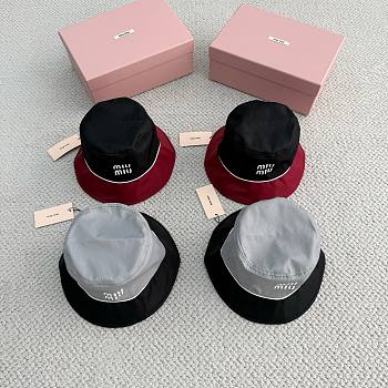 Okify MiuMiu Black/Gray Nylon Bucket Hat 