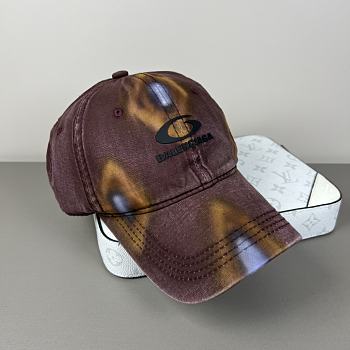 Okify Balenciaga Black/Dark Pink Baseball Cap 