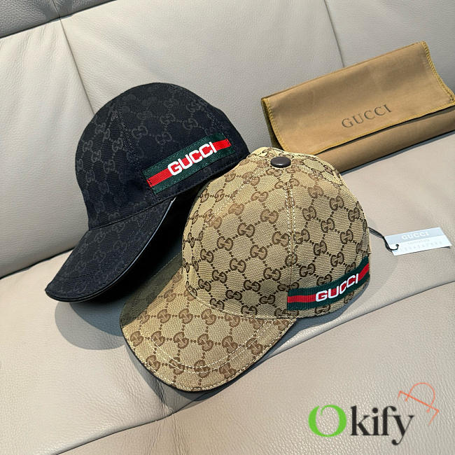 Okify Gucci Black/Beige Baseball Cap  - 1