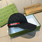 Okify Gucci Black/Beige Baseball Cap  - 2