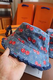 Okify Louis Vuitton x TM Cherry Denim Bucket Hat - 4