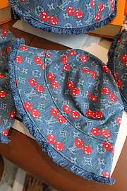 Okify Louis Vuitton x TM Cherry Denim Bucket Hat - 3