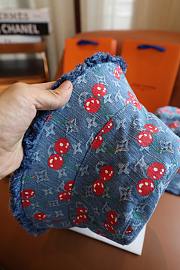 Okify Louis Vuitton x TM Cherry Denim Bucket Hat - 2