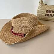Okify MiuMiu Straw Cow Boy Hat  - 4