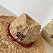 Okify MiuMiu Straw Cow Boy Hat  - 2