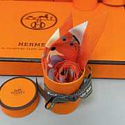 Okify Hermes Figures Libres Twilly Scarf In Orange  - 6