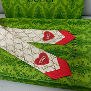 Okify Gucci Red Heart Twill Silk 5x86cm  - 4