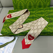 Okify Gucci Red Heart Twill Silk 5x86cm  - 6
