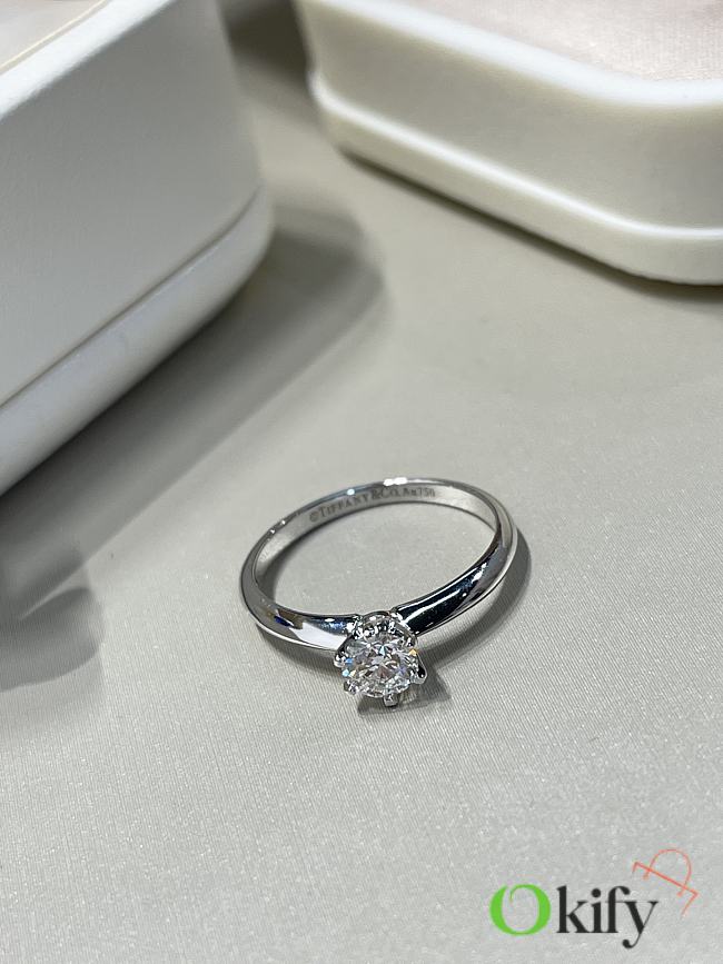 Okify Tiffany 0.34ct Classic Six-Claw Diamond Ring - 1