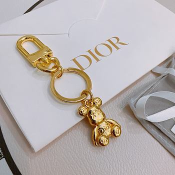 Okify Dior Gold Bear Key Chain 